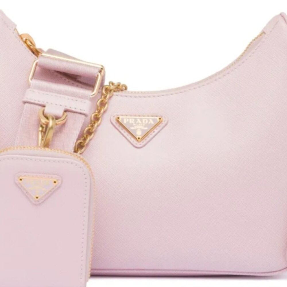 SALE PRADA Authentic  Re-Edition 2005 Saffiano leather bag  PINK! BRAND NEW!